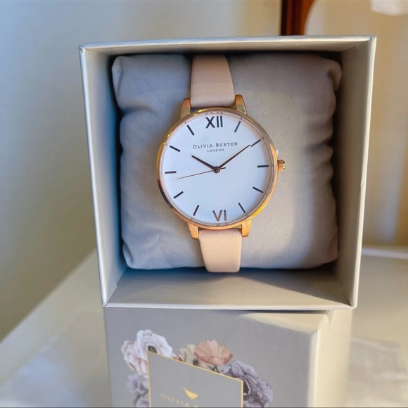 Olivia Burton White Dial Watch, rose gold and pink main image 8